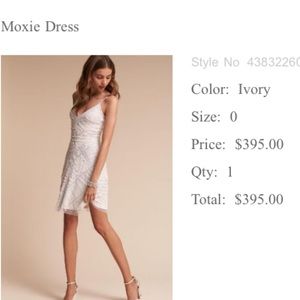 BHLDN Moxie dress size 0